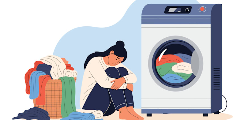 "תסכול ממכונת כביסה. אפשר לסלוח? / צילום: Shutterstock"