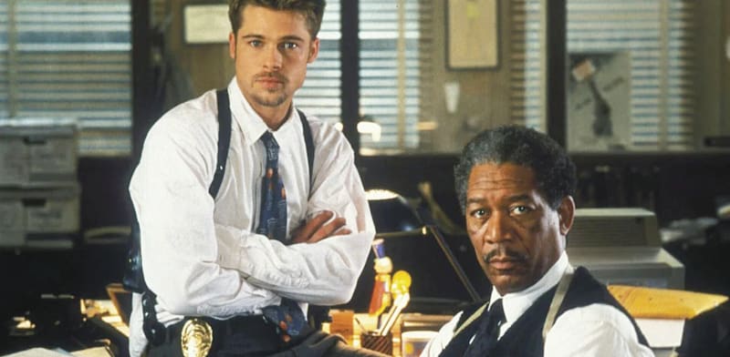 "מורגן פרימן ובראד פיט ב''שבעה חטאים''. מה עושים מול מערכת מושחתת / צילום: Arnold Kopelson Productions"