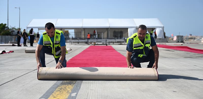 "היערכות לביקור טראמפ בנתב''ג / צילום: אגף דוברות וקשרי ציבור משרד הביטחון"