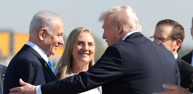 נשיא ארה''ב דונלד טראמפ ורה''מ בנימין נתניהו בביקור הבזק של טראמפ בארץ, היום / צילום: Reuters