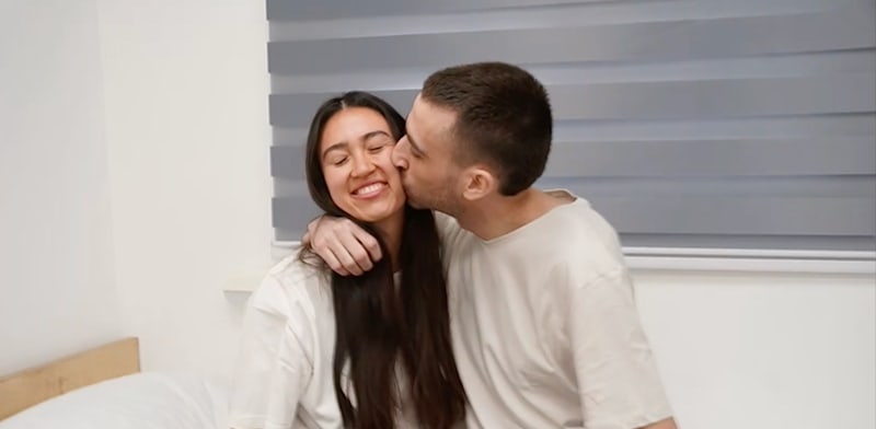 אבינתן אור במפגש עם בת זוגו נועה ארגמני / צילום: דובר צה''ל