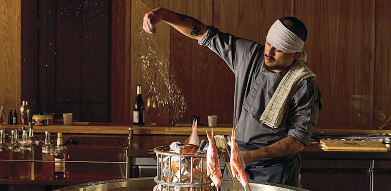 "אירורי (גריל פחמים יפני מסורתי) ב''אסא'' / צילום: דן פרץ"