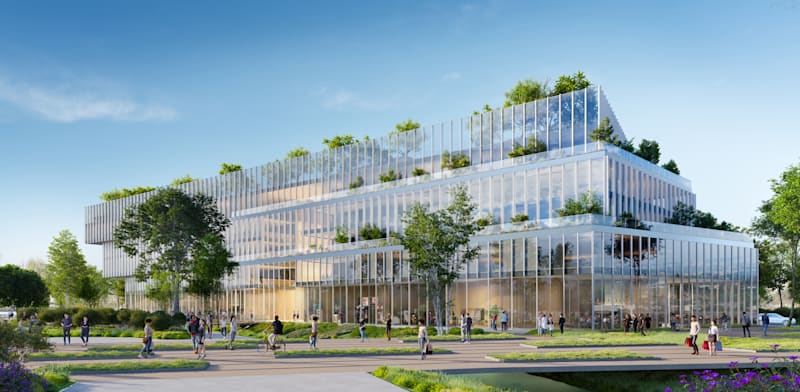 / צילום: ת המרכז החדש של אנבידיה בבאר שבע / הדמיה: משה צור אדריכלים"