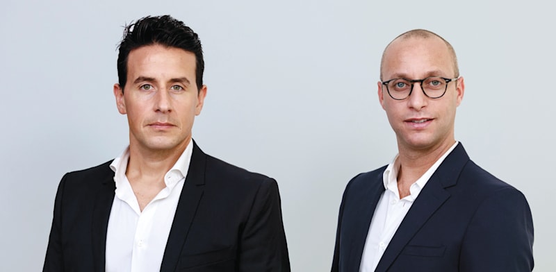 משקיעי הנדל''ן שרוליק חנוך (מימין) ודן ליברמן / צילום: בוריס קוזנץ