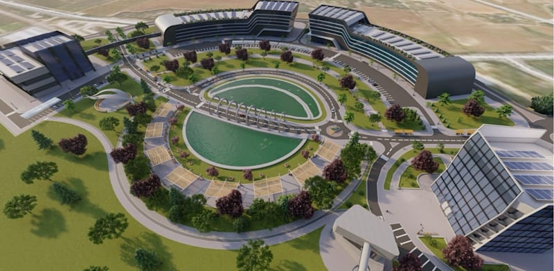 הדמיה של מרכז הדיפ-טק של Awz בישראל שיוקם באזור התעשייה החדש טרה-פארק באשקלון / הדמיה: גליל הנדסה