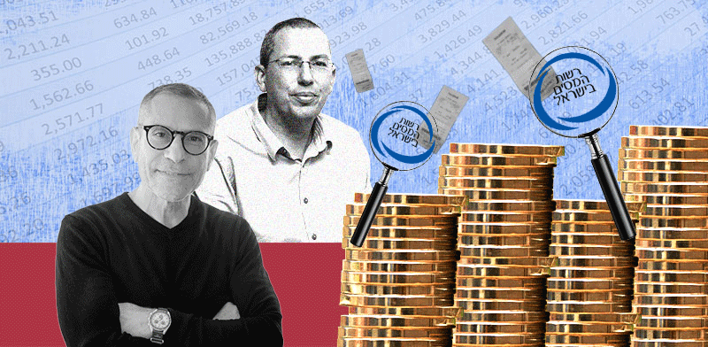 המאבק בהון השחור. מימין: מנהל רשות המסים שי אהרונוביץ' ומנהל רשות המסים לשעבר ערן יעקב / צילום: איל יצהר, שחר עזרן