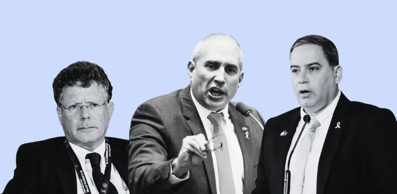 "ראש לשכת עורכי הדין עמית בכר, ח''כ חנוך מילביצקי ונשיא בית המשפט העליון יצחק עמית / צילום: דוברות לשכת עורכי הדין, נועם מושקוביץ' - דוברות הכנסת, כדיה לוי"