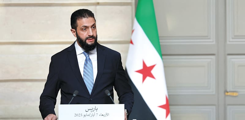 "נשיא סוריה אחמד א־שרע / צילום: ap, Stephanie Lecocq"