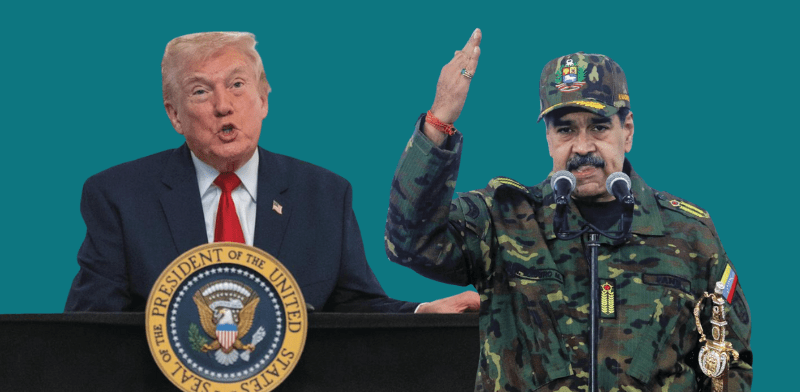 נשיא ונצואלה ניקולס מדורו ונשיא ארה''ב דונלד טראמפ / צילום: AP - ניקולס מדורו