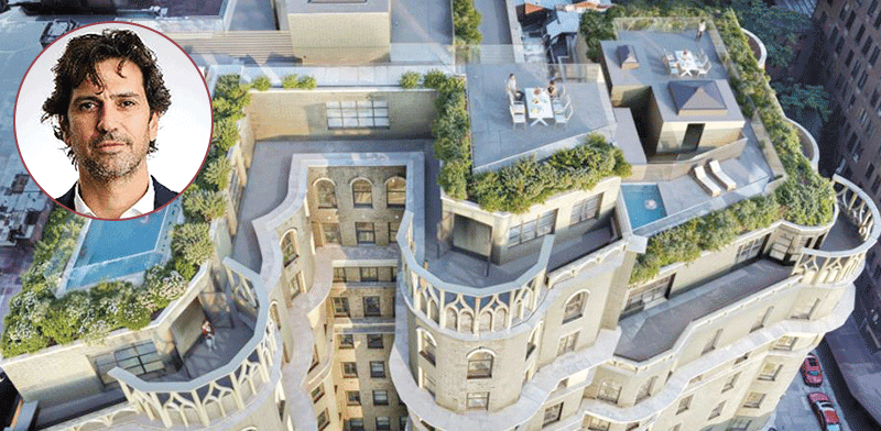 "פרויקט המגורים Riverside של איה במנהטן. בעיגול: אמיר שריקי, בעל השליטה באיה / צילום: מצגת החברה"