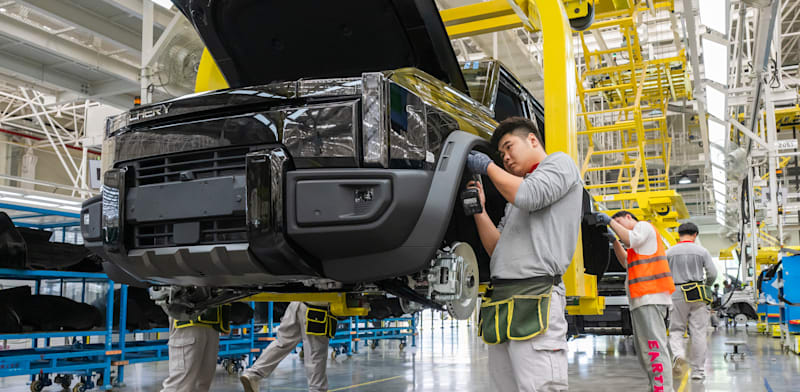 "מפעל של יצרנית הרכב צ'רי בווהו, סין / צילום: Reuters, Xiao Benxiang/VCG"