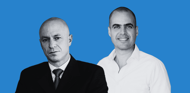 "מיכאל קלמן, מנכ''ל מנורה מבטחים, ויורם נוה, מנכ''ל כלל ביטוח / צילום: נטי לוי, כדיה לוי"