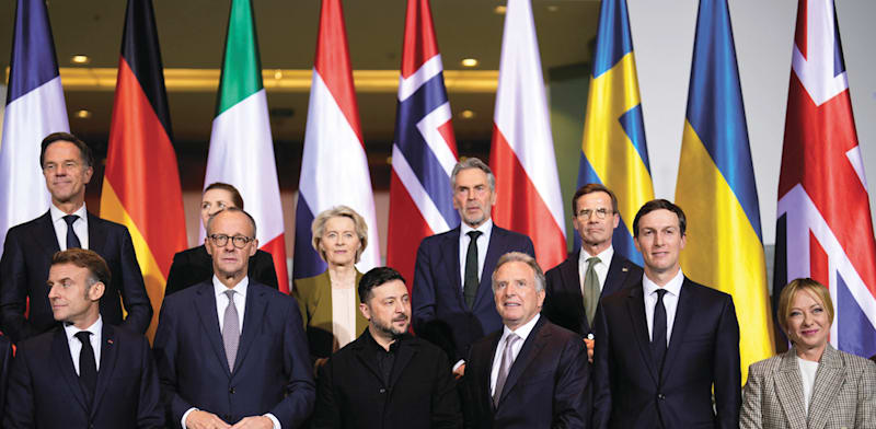 מנהיגים מאירופה וארה''ב ממתינים לדיונים בלשכת הקנצלר בברלין / צילום: ap, Markus Schreiber