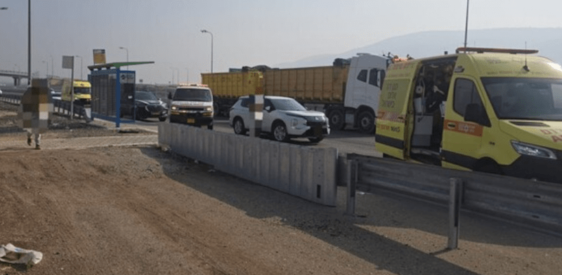 "זירת הפיגוע סמוך לעין חרוד / צילום: תיעוד מבצעי מד''א"