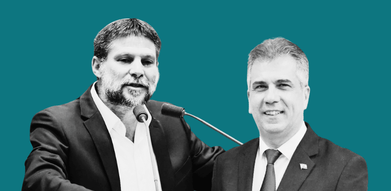 "השר אלי כהן והשר בצלאל סמוטריץ' / צילום: שלומי אמסלם - לע''מ, נועם מושקוביץ - דוברות הכנסת"