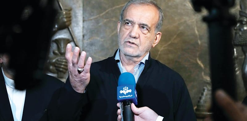 "נשיא איראן מסעוד פזשכיאן / צילום: ap, Vahid Salemi"