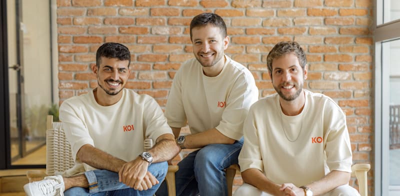 "מייסדי KOI, עמית אסרף, עידן דרדיקמן ואיתי קרוק / צילום: עומר הכהן"