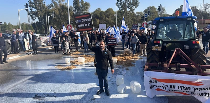 "הפגנות הרפתנים בשבוע שעבר / צילום: מטה מאבק החקלאים והרפתנים"