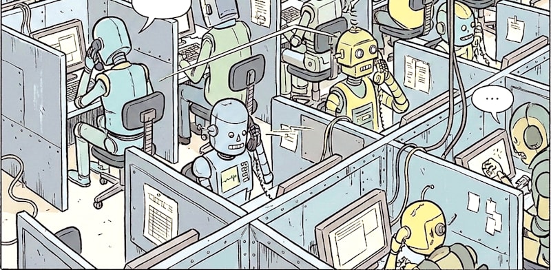 "חפשו את הנציג האנושי / צילום: AI"