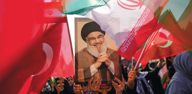 הבעת תמיכה בחיזבאללה באיסטנבול / צילום: ap, Emrah Gurel