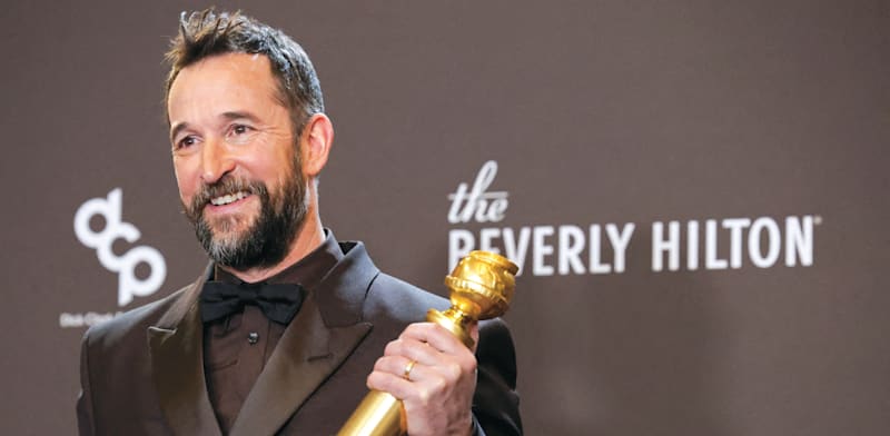 "נואה ווייל קוטף את גלובוס הזהב על משחקו ב''הפיט'' בשבוע שעבר / צילום: Reuters, Mario Anzuoni"