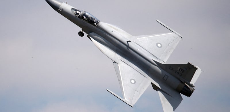 מטוס JF-17 שפותח על ידי פקיסטן וסין / צילום: Reuters