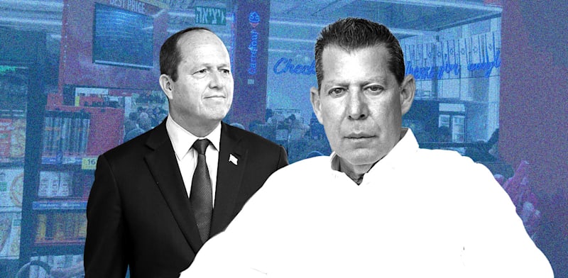 "מיכאל לובושיץ, מנכ''ל קרפור; ניר ברקת, שר הכלכלה / צילום: שוקה כהן, מארק ישראל סלם/ג'רוזלם פוסט"