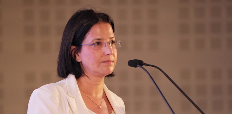 ליאת שוב, ראש החטיבה העסקית בבנק לאומי, בכנס שמים את הצפון במרכז / צילום: כדיה לוי