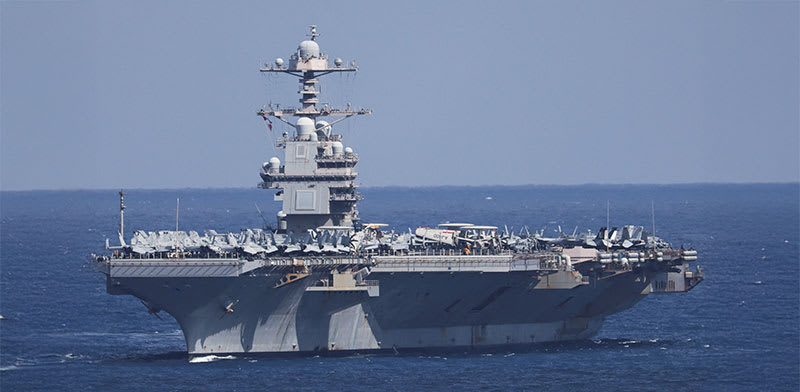 "נושאת המטוסים האמריקאית פורד בדרכה לחופי ישראל / צילום: Reuters, Stelios Misinas"