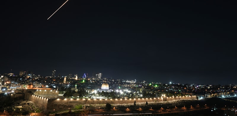 "טילים הערב בירושלים / צילום: Mahmoud Illean"