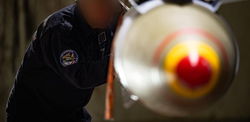 "ערכת JDAM עם סימונים צהובים ואדומים / צילום: חיל האוויר"