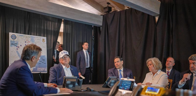 תדרוך ביטחוני בארה''ב בראשות הנשיא טראמפ בזמן המלחמה עם איראן / צילום: ap, Daniel Torok/The White House