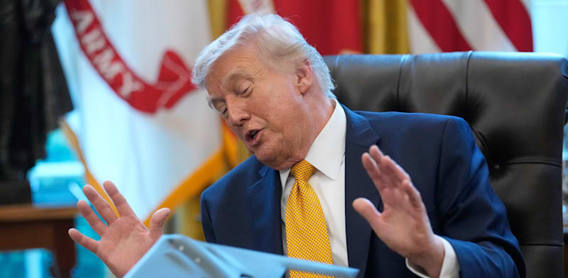 "טראמפ. ''אין לו הרבה עניין בהישרדות הדמוקרטיה'' / צילום: ap, Julia Demaree Nikhinson"