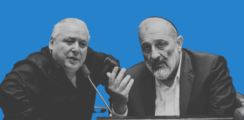 אריה דרעי ודוד אמסלם / צילום: נועם מושקוביץ-דוברות הכנסת