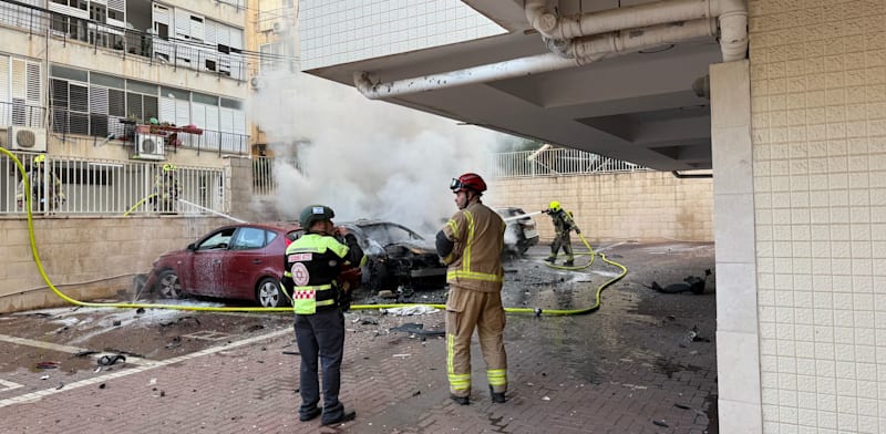 אחת מזירות הנפילה במרכז, הבוקר / צילום: תיעוד מבצעי מד''א