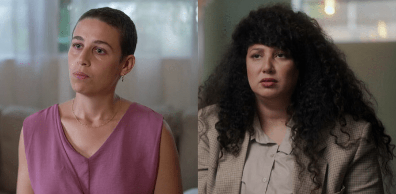 מימין: שי-לי עטרי ונעמה שחר / צילום: מתוך חשיפה עם חיים אתגר - ערוץ 12, "אולפן שישי" של חדשות 12