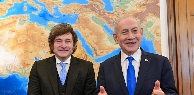 ראש הממשלה בנימין נתניהו ונשיא ארגנטינה חאבייר מיליי / צילום: קובי גדעון, לע''מ