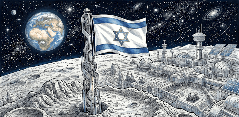 "המרוץ לירח חוזר, וישראל מחממת מנועים / צילום: AI GEMINI"