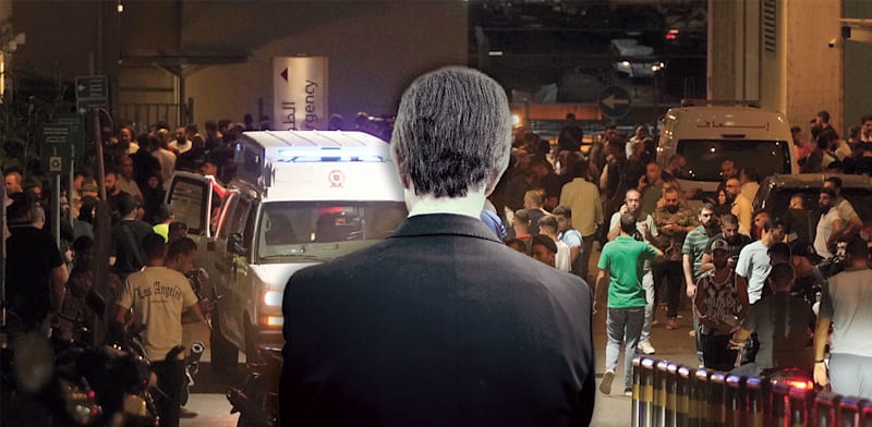 ביירות, ספטמבר 2024, מספר שעות לאחר פיצוץ הביפרים / צילום: ap, Hassan Ammar