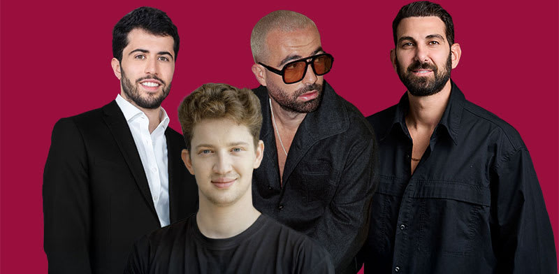 "מאור מלול, עומר אדם ונסים גאון, אלון יריב / צילום: עידן כהן, שי פרנקו, פרטי"