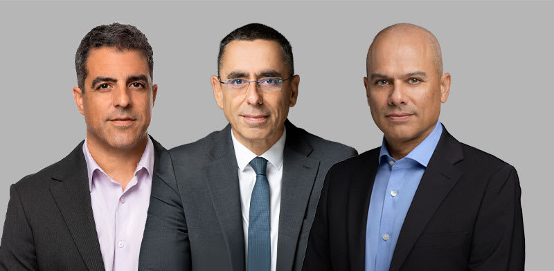 "ידין ענתבי, הפועלים; אבי לוי, דיסקונט; אלי כהן, הבינלאומי / צילום: ענבל מרמרי, רמי זרנגר, אייל טואג"