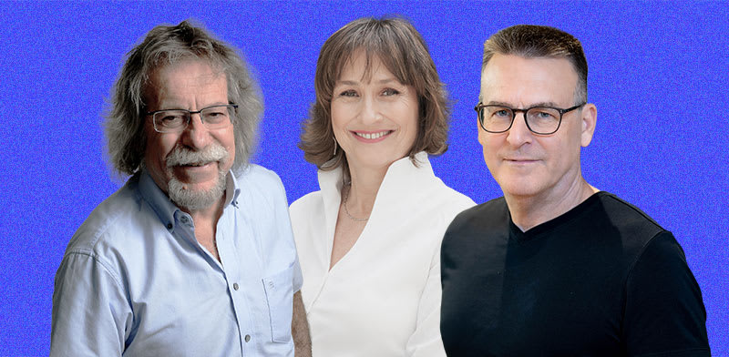 "שמואל רופא, מנכ''ל ריט 1; שמואל סלבין, יו''ר וממייסדי סלע קפיטל; שרון שוופי,  יו''ר מניבים / צילום: נטי לוי, איל יצהר, נועה זני"