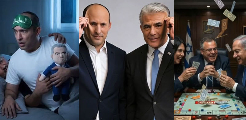 "קמפייני AI שפורסמו על־ידי פוליטיקאים בתקופה האחרונה / צילום: צילומי מסך מהרשתות החברתיות"
