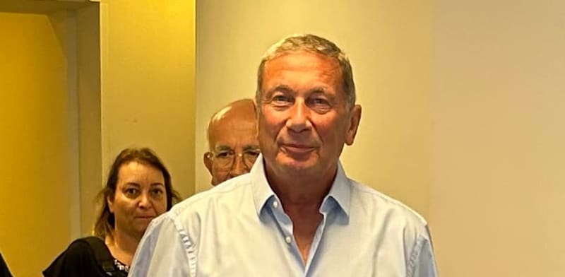 "נוחי דנקנר בבית המשפט, בסוף יוני / צילום: עמירם גיל"
