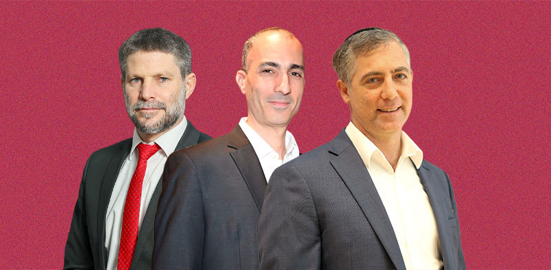 "ספי זינגר, עמית גל, בצלאל סמוטריץ' / צילום: עופר עמרם, תמר מצפי, שלומי יוסף"