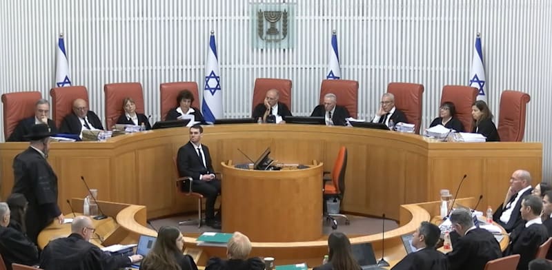 "דיון בבג''ץ בעתירות נגד החוק להקפאת מעצרי עריקים חרדים / צילום: דוברות הרשות השופטת"