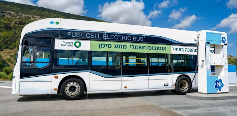 "אוטובוס מונע במימן של יונדאי בישראל / צילום: יח''צ"