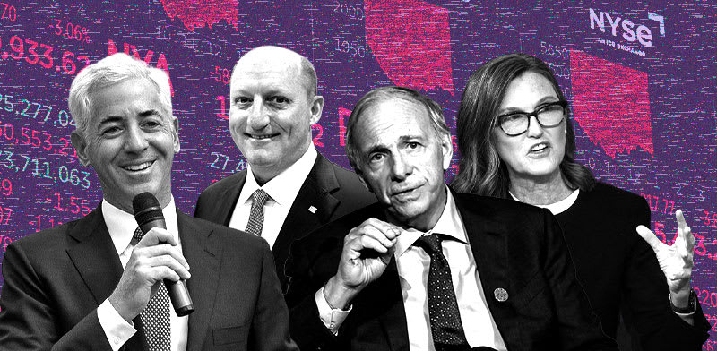 קתי ווד, וורן באפט, ריי דליו, ביל אקמן, גרג אייבל / צילומים: AP, REUTERS