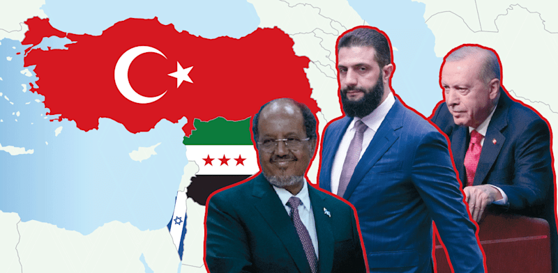 "ארדואן, א–שרע ושיח' מחמוד / צילום: ap, Khalil Hamra, Alastair Grant, Hussein Malla"
