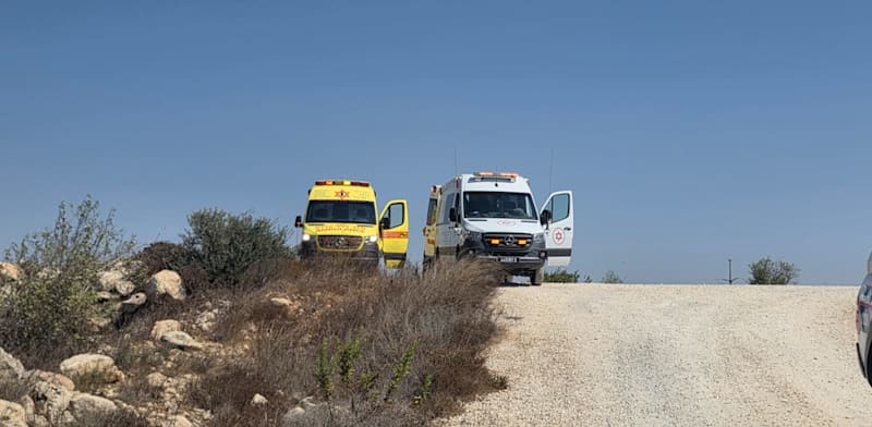 מקום הפיגוע בשומרון / צילום: מד''א